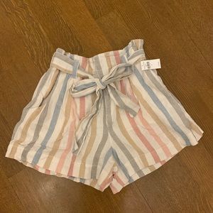 Gap linen striped shorts never worn tags on